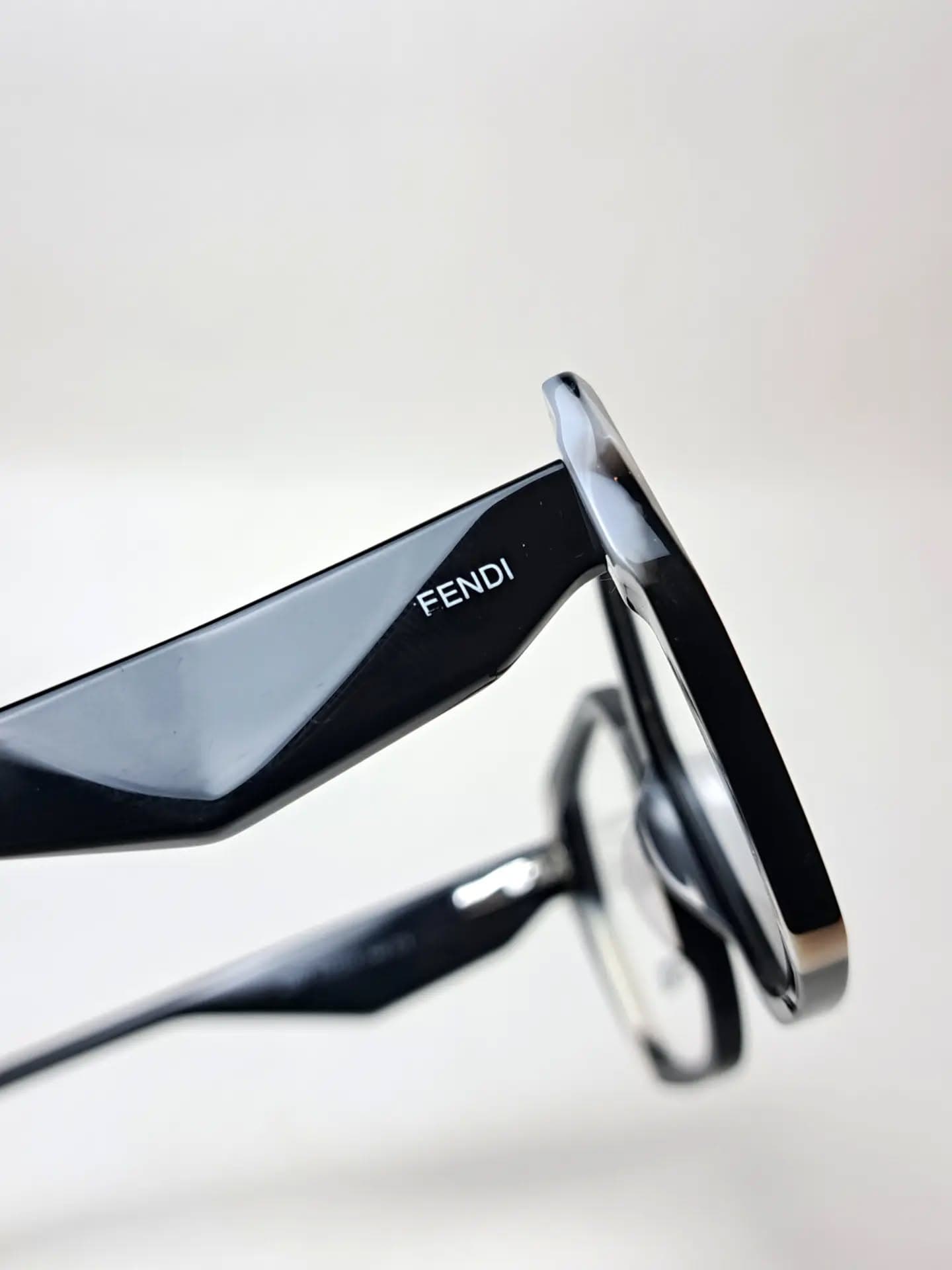 Fendi Oversized Black Geometric Eyeglasses view 4