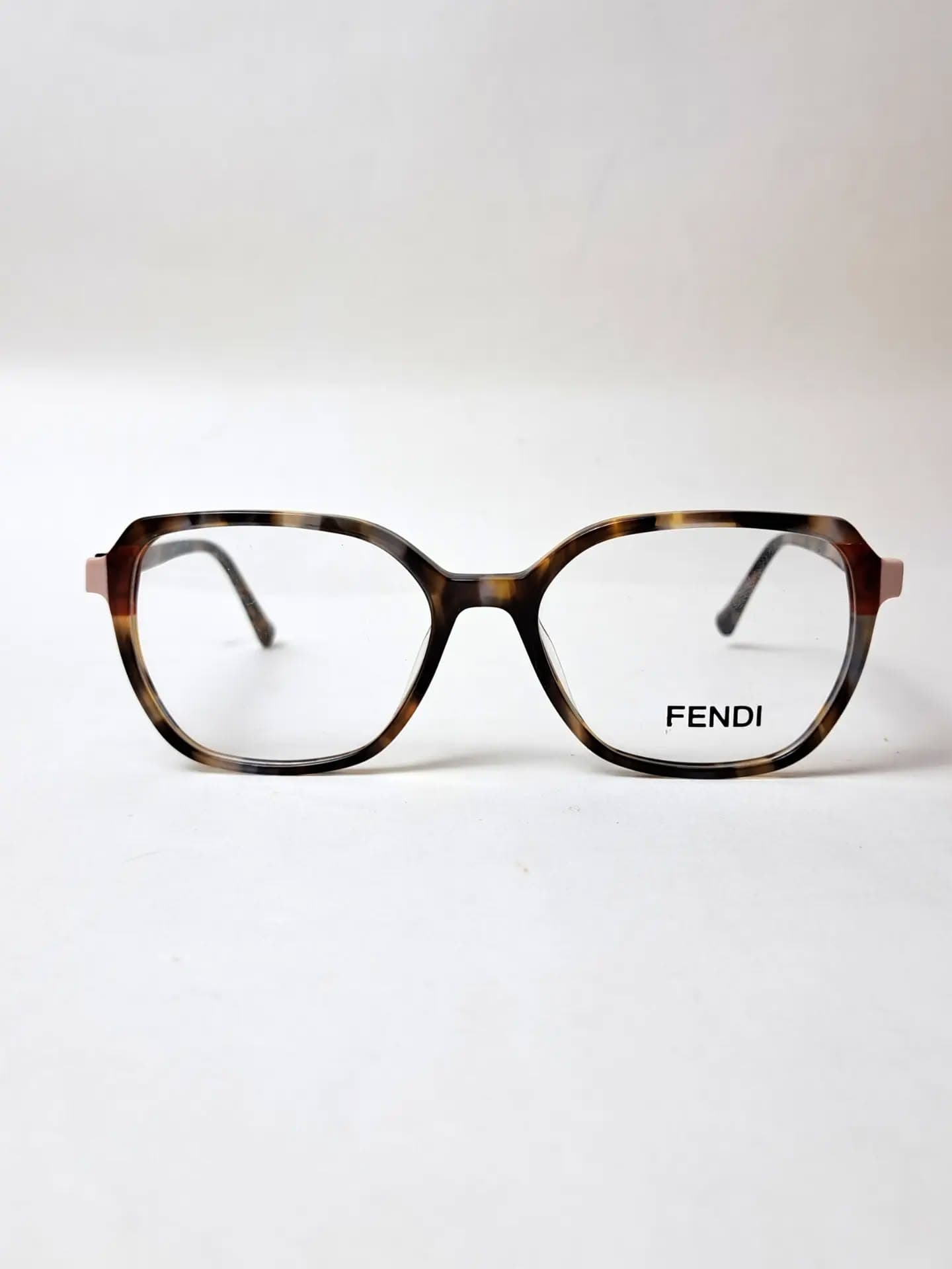 Fendi Tortoiseshell Square Optical Eyeglasses