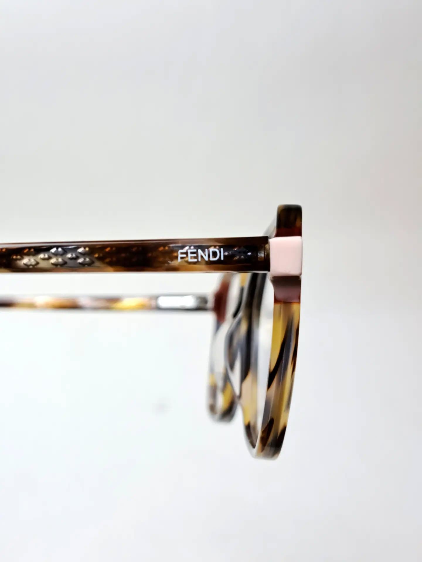 Fendi Tortoiseshell Square Optical Eyeglasses view 3