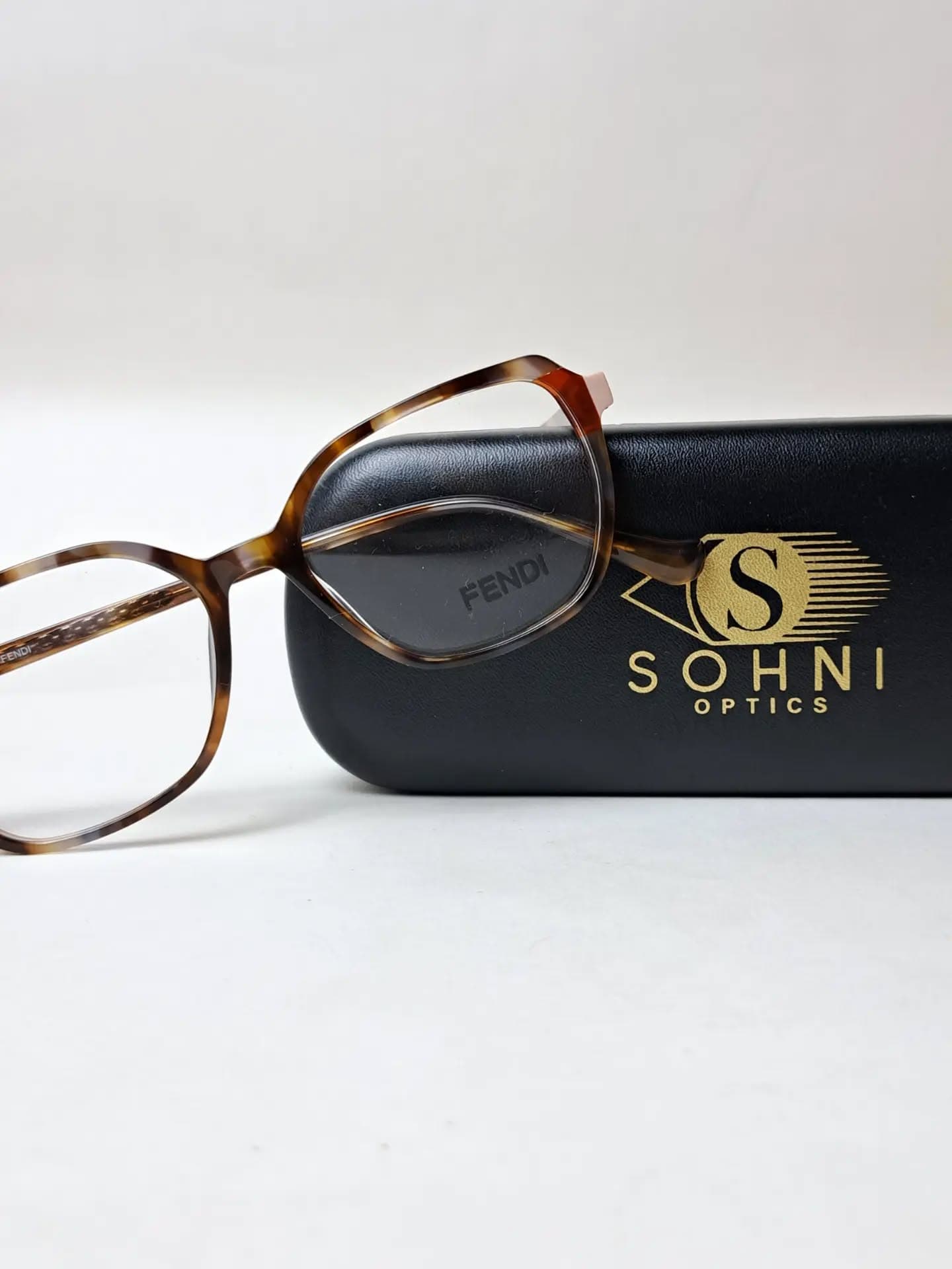 Fendi Tortoiseshell Square Optical Eyeglasses view 4