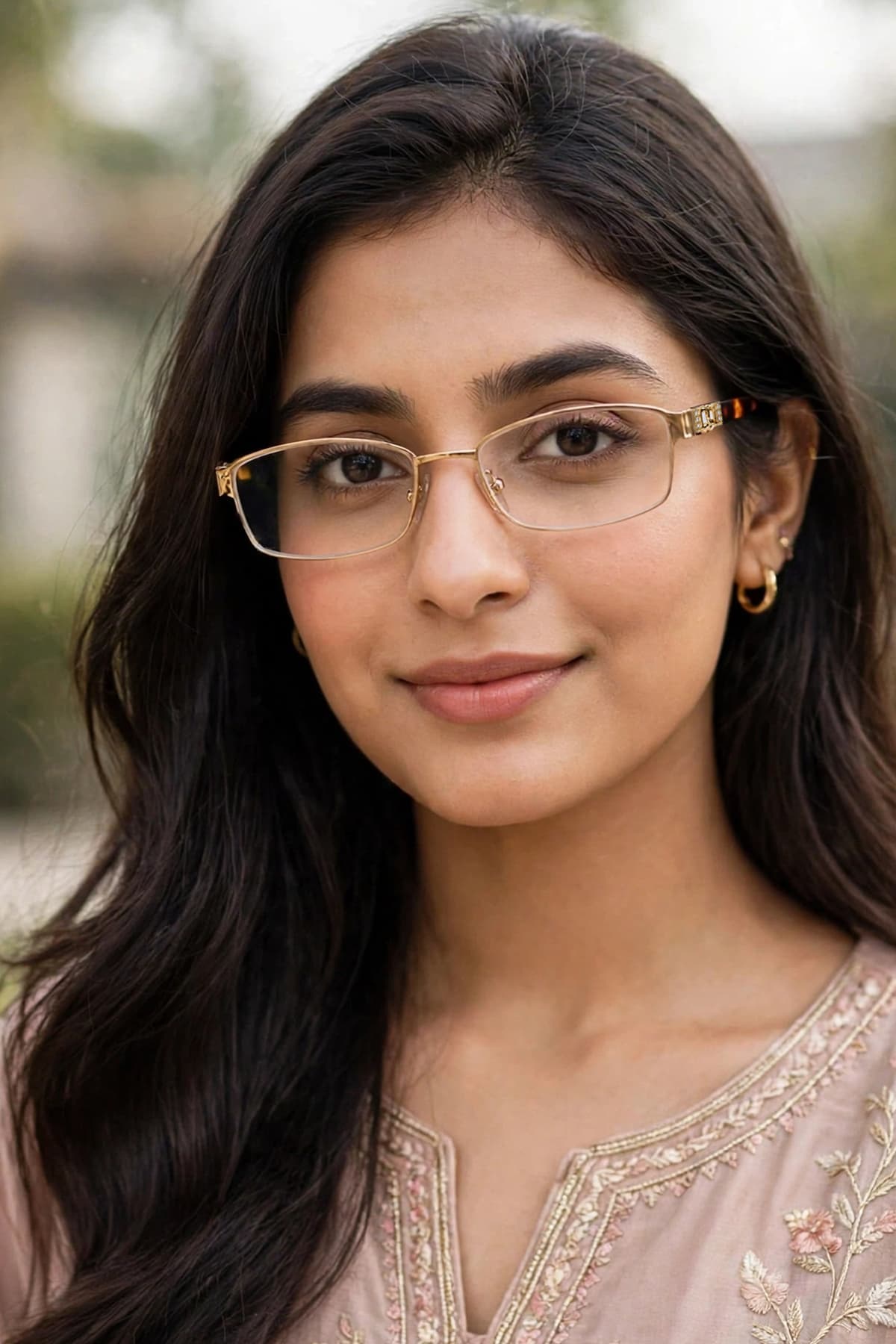 Chanel Gold Tortoiseshell Metal Half-RIm